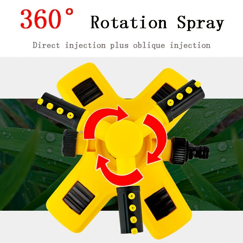 Upgrade Your Garden with this 360° Rotation Auto Irrigation System - Adjustable Sprinkler for Outdoor Grass, Garden, and Lawns!