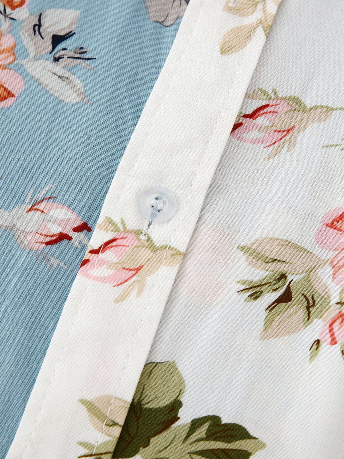 Hawaii-Kurzarmhemd mit Blumen-Patchworkmuster für Herren