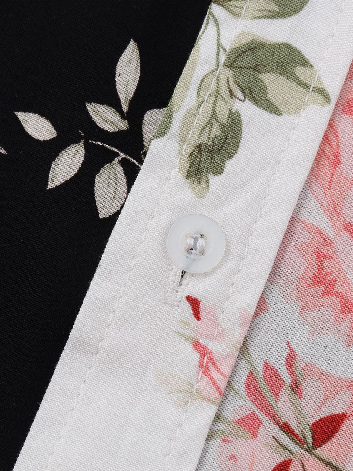 Hawaii-Kurzarmhemd mit Blumen-Patchworkmuster für Herren