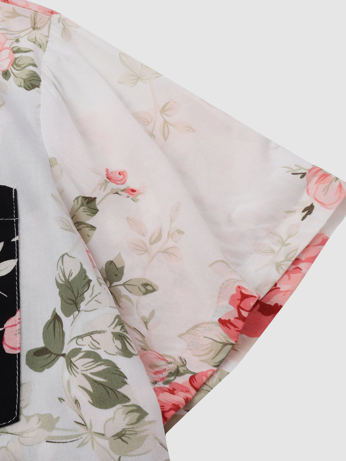 Hawaii-Kurzarmhemd mit Blumen-Patchworkmuster für Herren