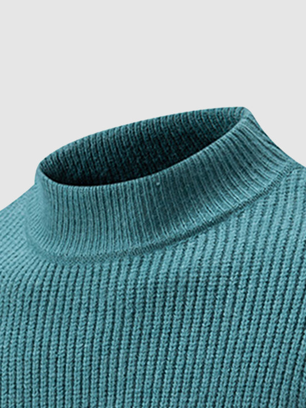 Herrenpullover mit Rundhalsausschnitt und Farbblockdesign