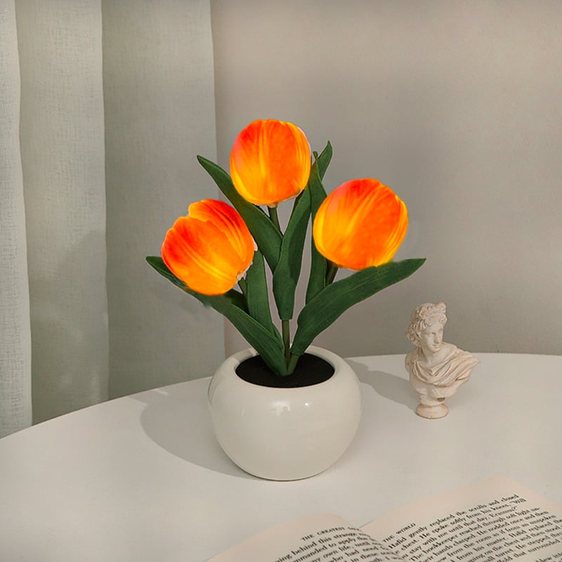 2023 New LED Tulip Home Night Light Decoration Atmosphere Lamp