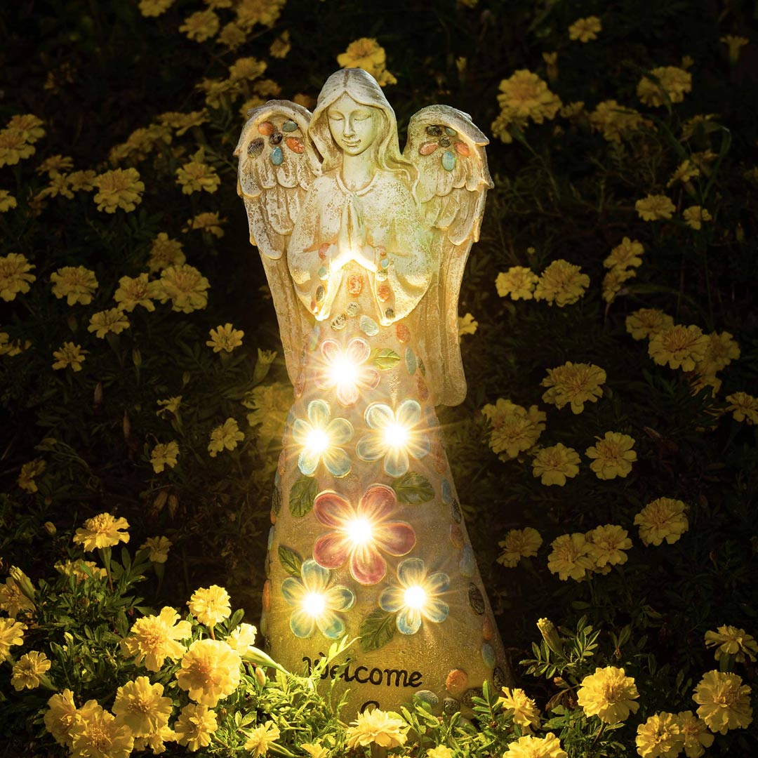 Solar Garden Angel Figurine