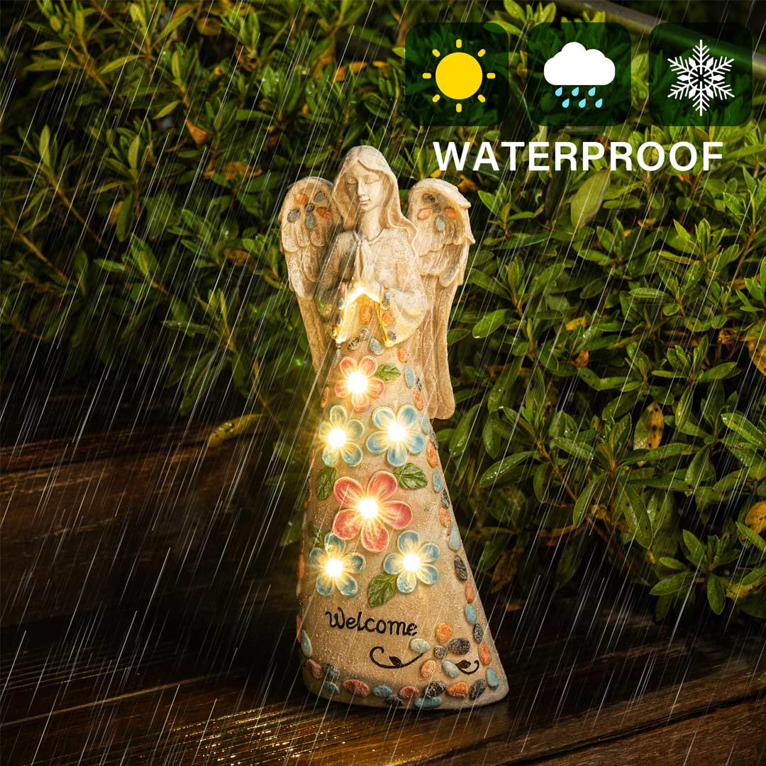 Solar Garden Angel Figurine
