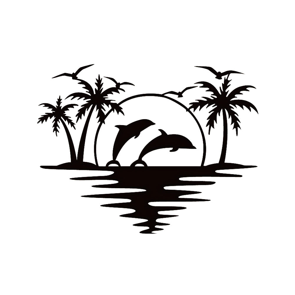 Creative Beach Tree of Life Metal Wall Art Decoration