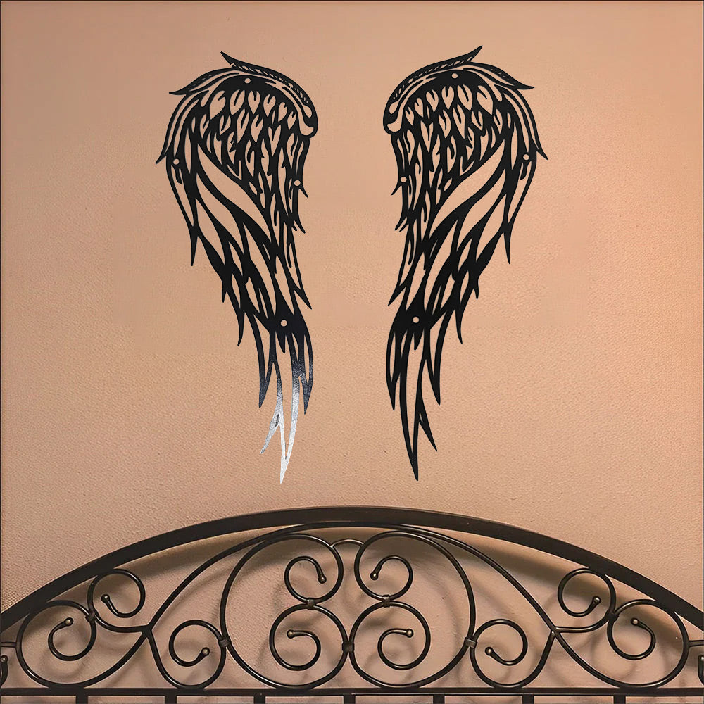 1 Pair Angel Wings Metal Wall Art