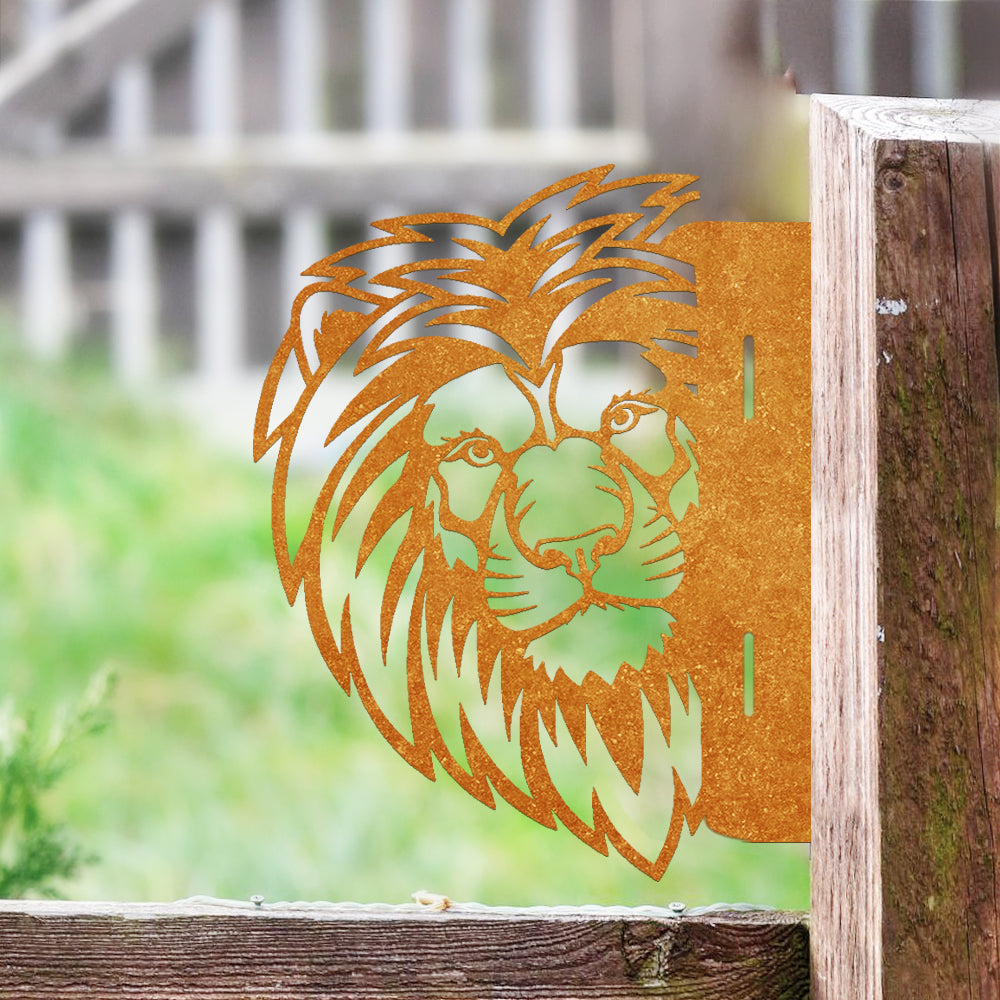 Lion Farm Peeping Animal Outdoor Metal Garden Art