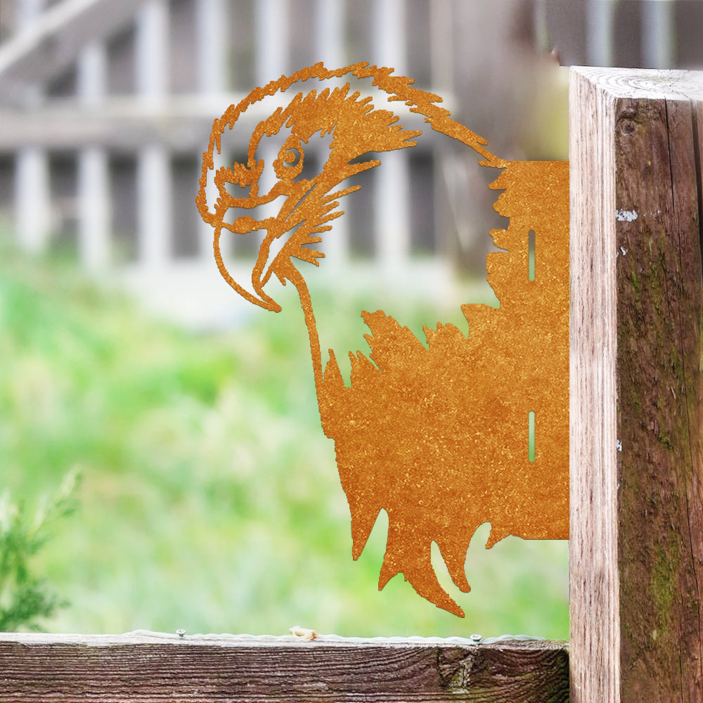 Eagle Farm Peeping Animal Outdoor Metal Garden Art