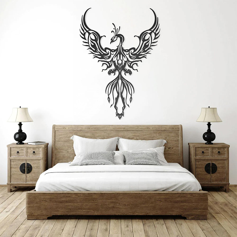 Rising Phoenix Metal Wall Art