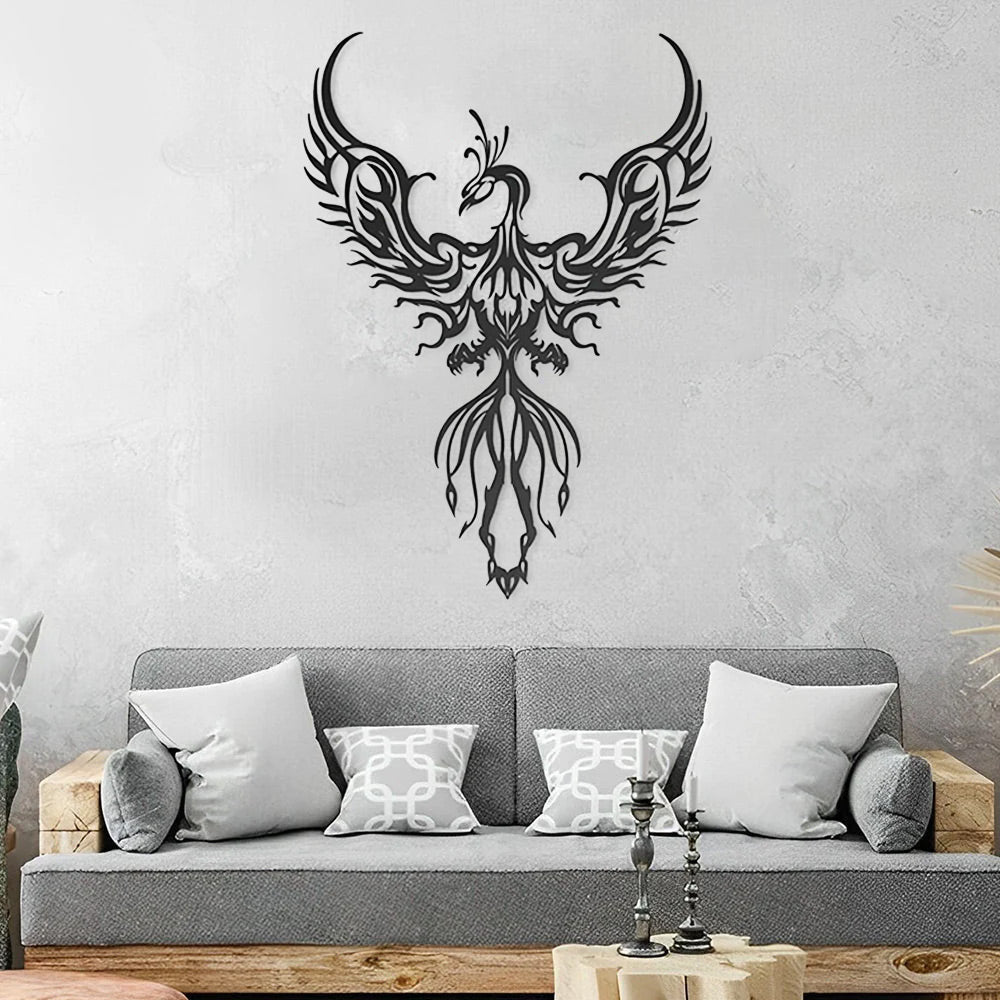 Rising Phoenix Metal Wall Art