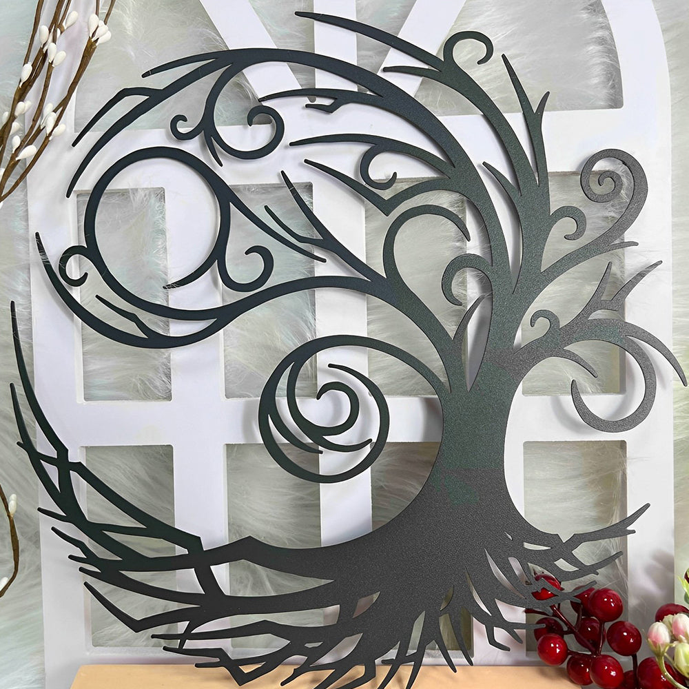 Black Tree of Life Metal Wall Art