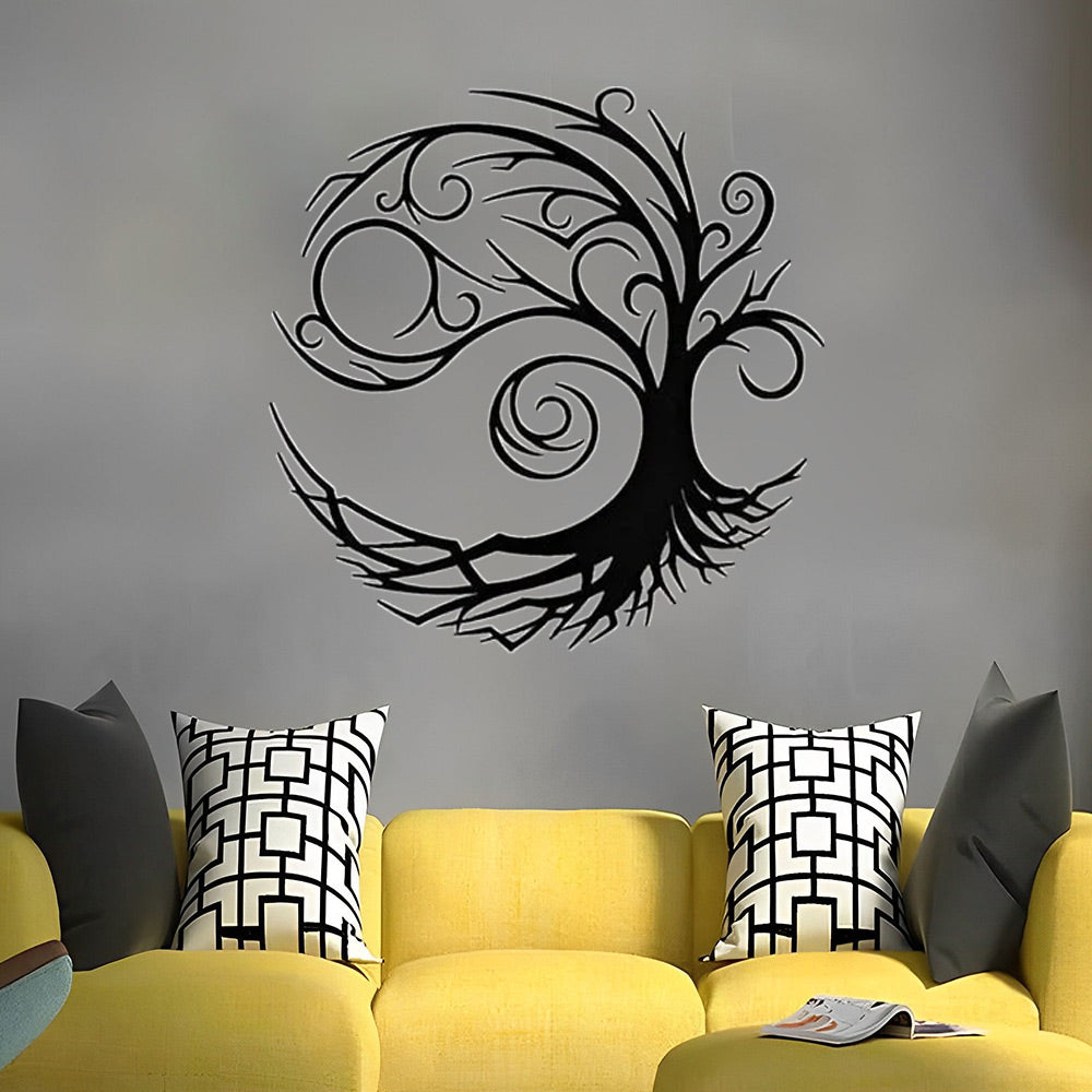 Black Tree of Life Metal Wall Art