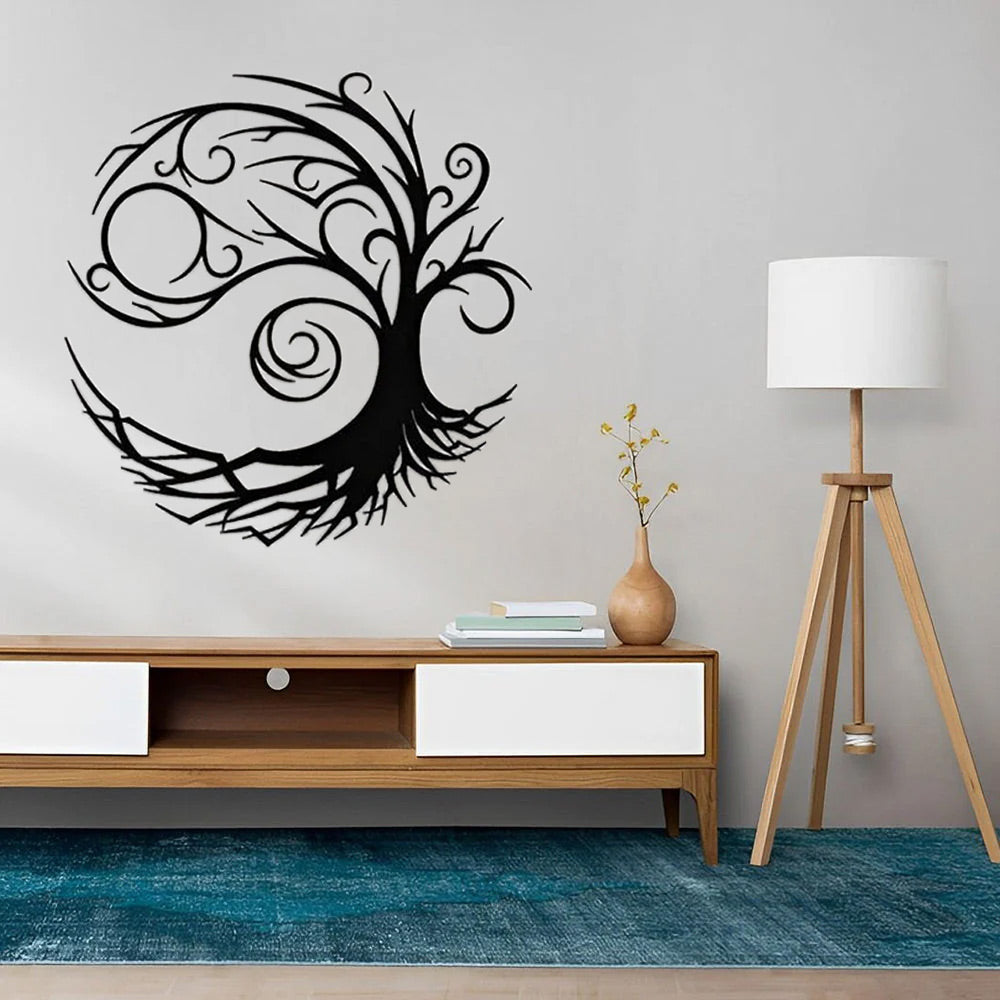 Black Tree of Life Metal Wall Art