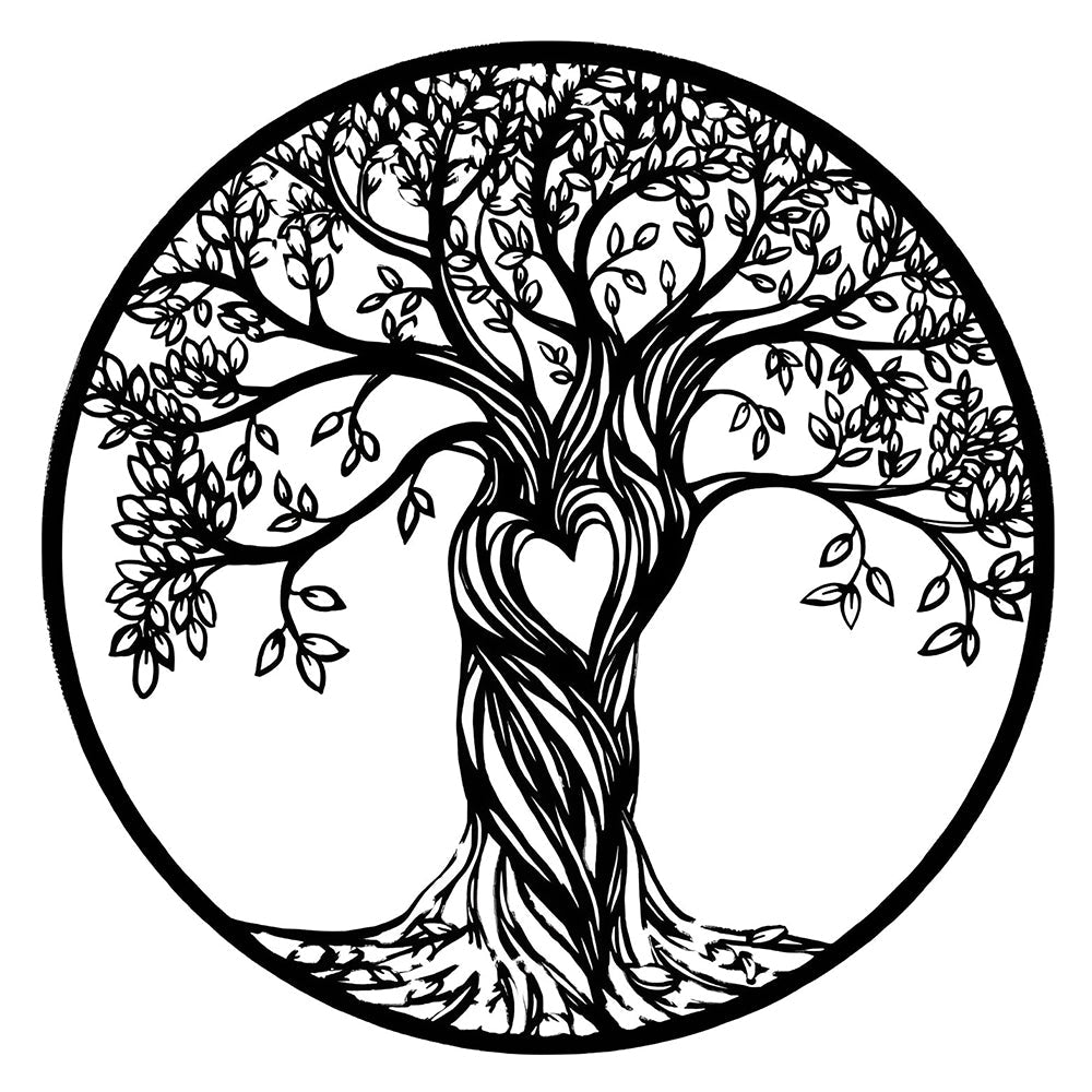 Eternal Heart Tree of Life Metal Wall Art