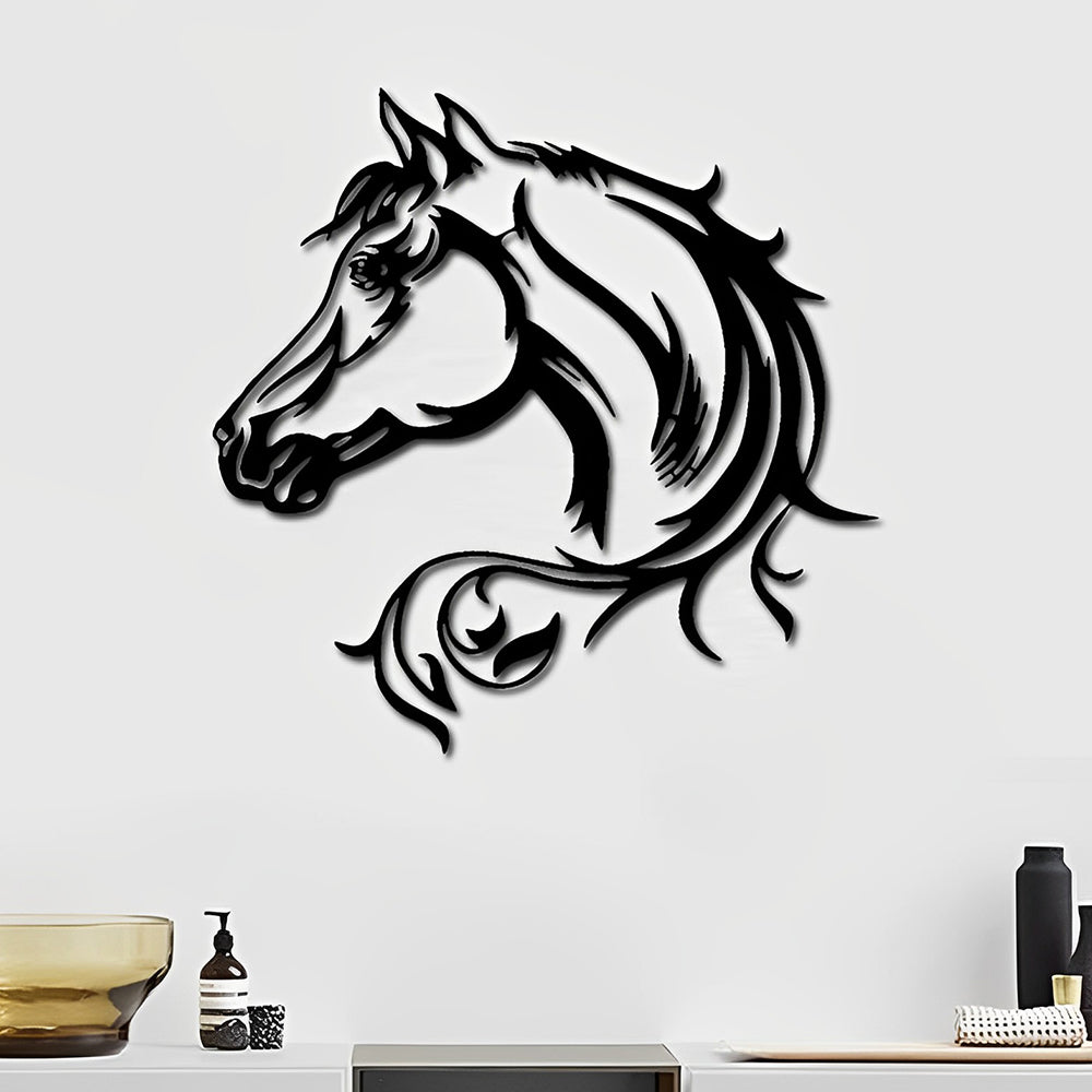 Horse Head Avatar Metal Wall Art