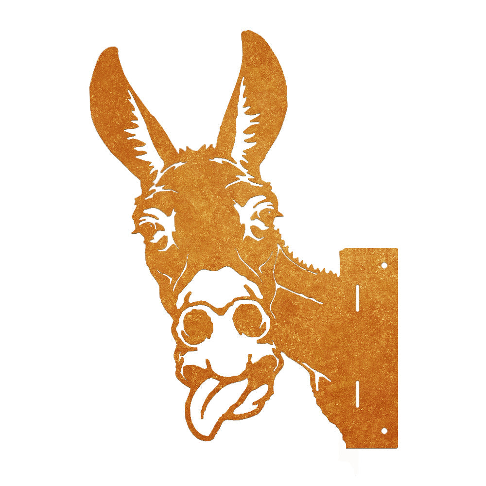 Naughty Donkey Farm Peeping Animal Outdoor Metal Garden Art