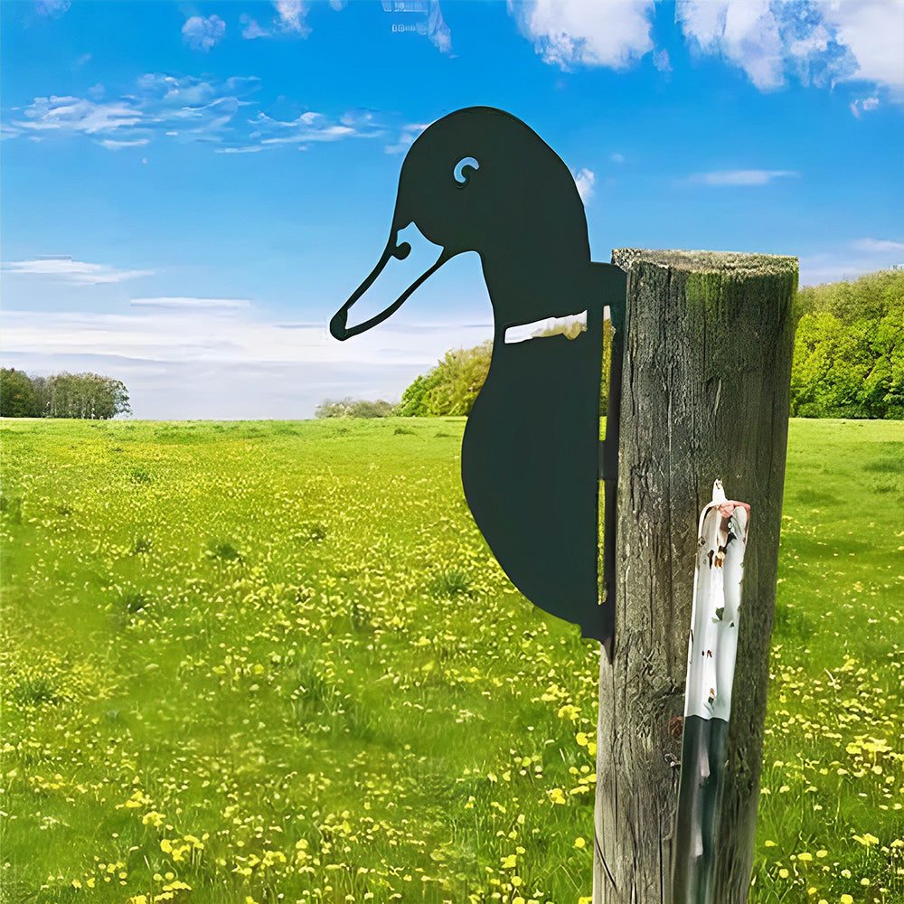 Duck Farm Peeping Animal Outdoor Metal Garden Art