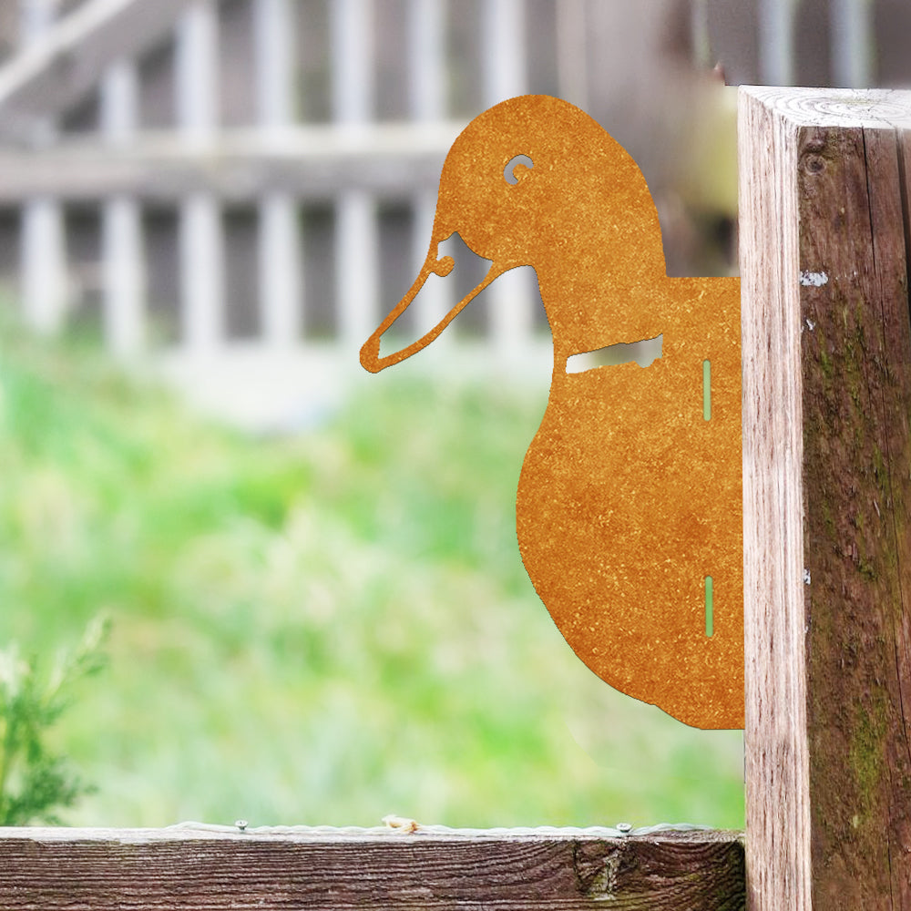 Duck Farm Peeping Animal Outdoor Metal Garden Art