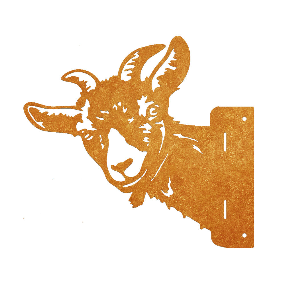 Goat Farm Peeping Animal Outdoor Metal Garden Art