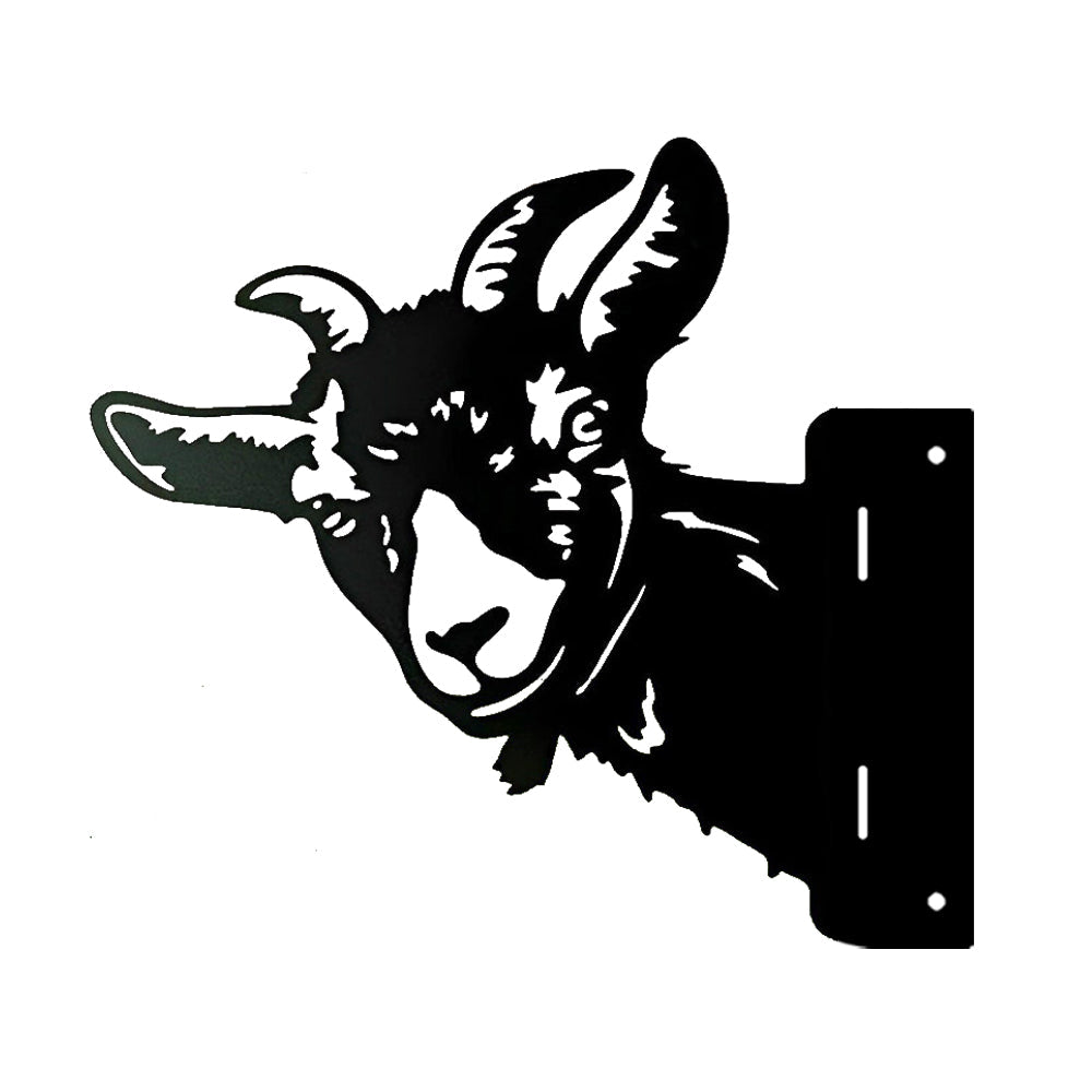Goat Farm Peeping Animal Outdoor Metal Garden Art