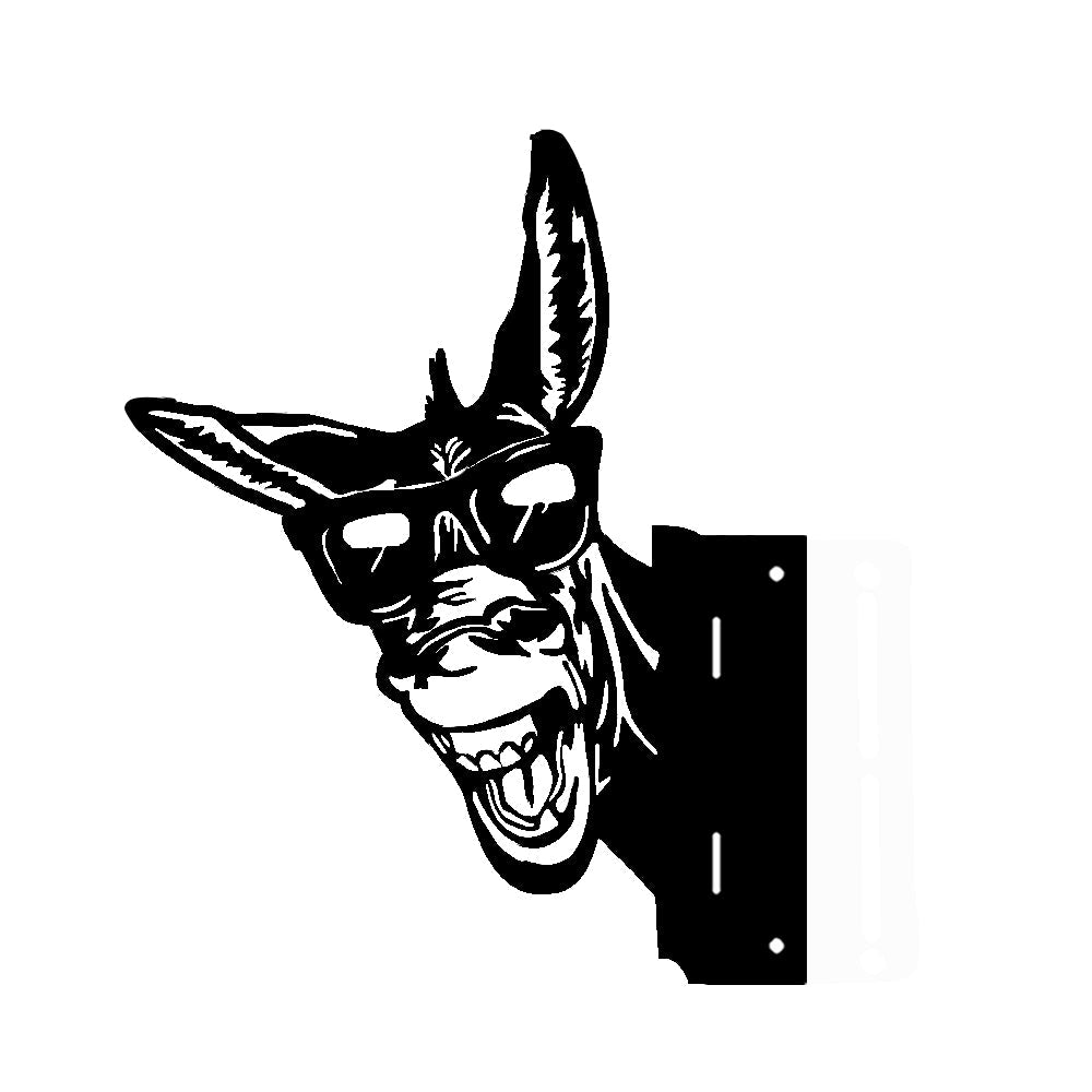 Donkey Farm Peeping Animal Outdoor Metal Garden Art