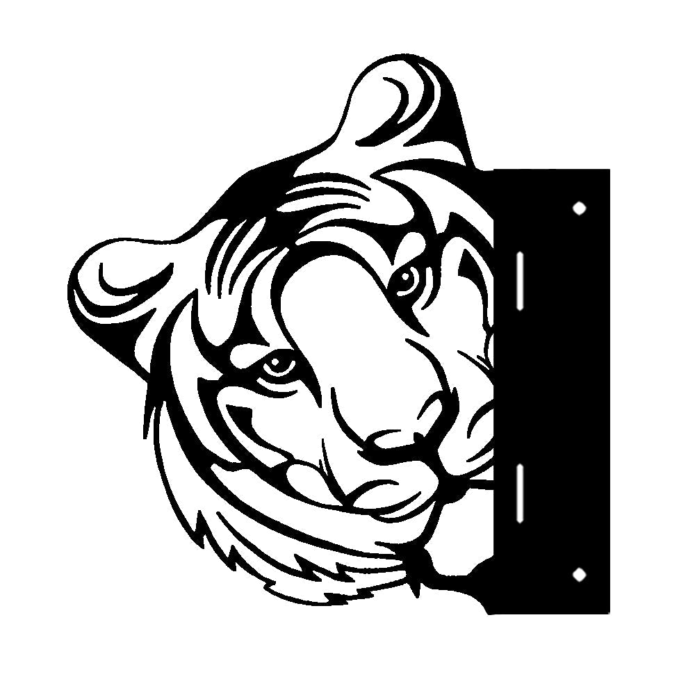 Tiger Farm Peeping Animal Outdoor Metal Garden Art