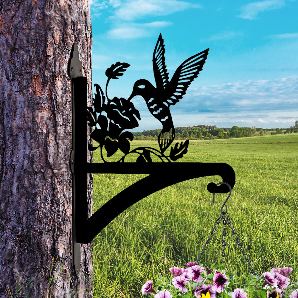 Hummingbird And Flower Hanging Plant Stand