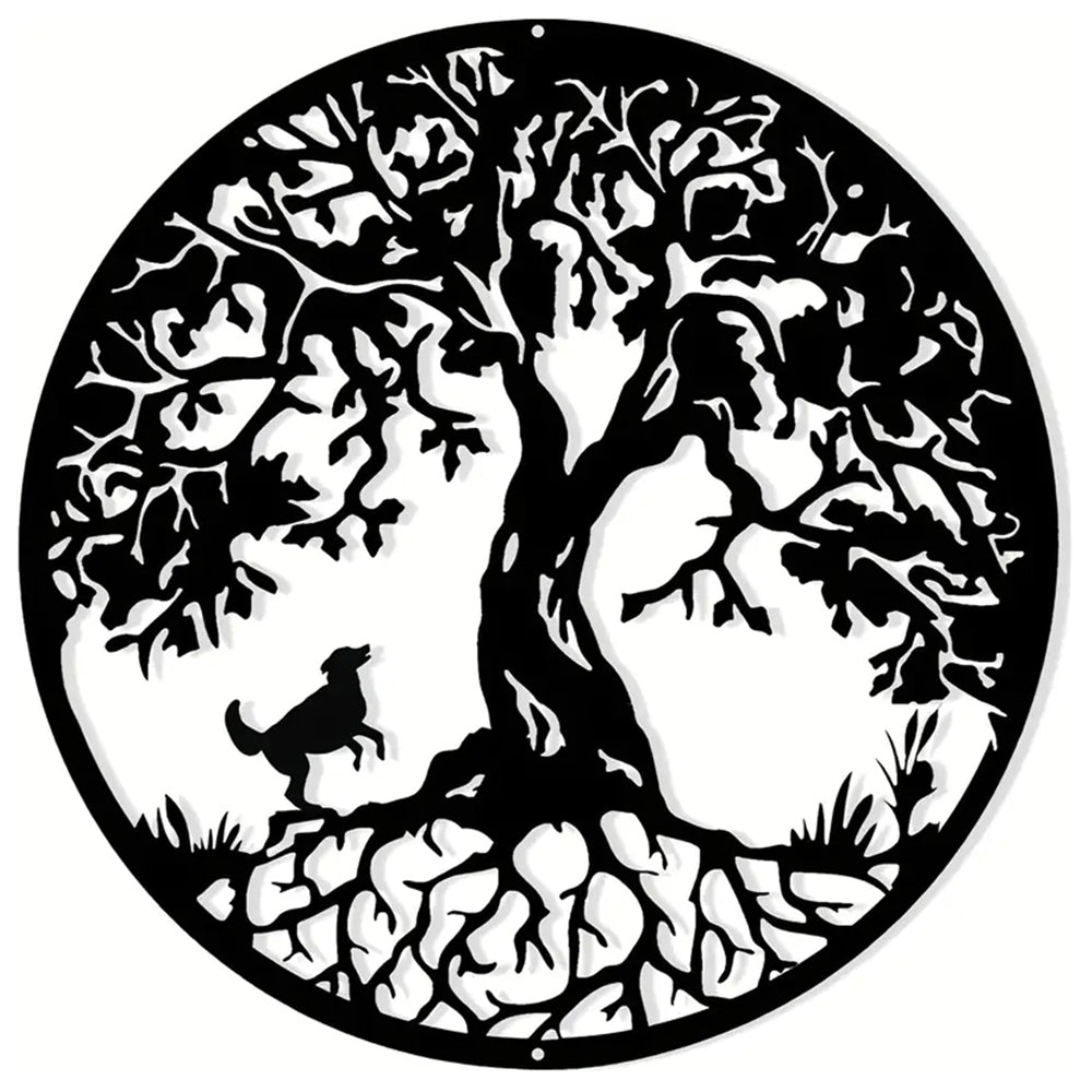 Tree of Life Silhouette Metal Wall Sign