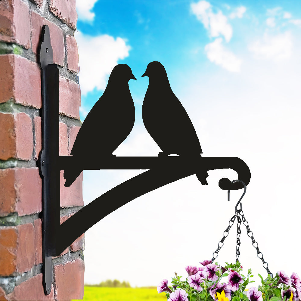 Pair of Doves Metal Hanging Bracket Plant Stand