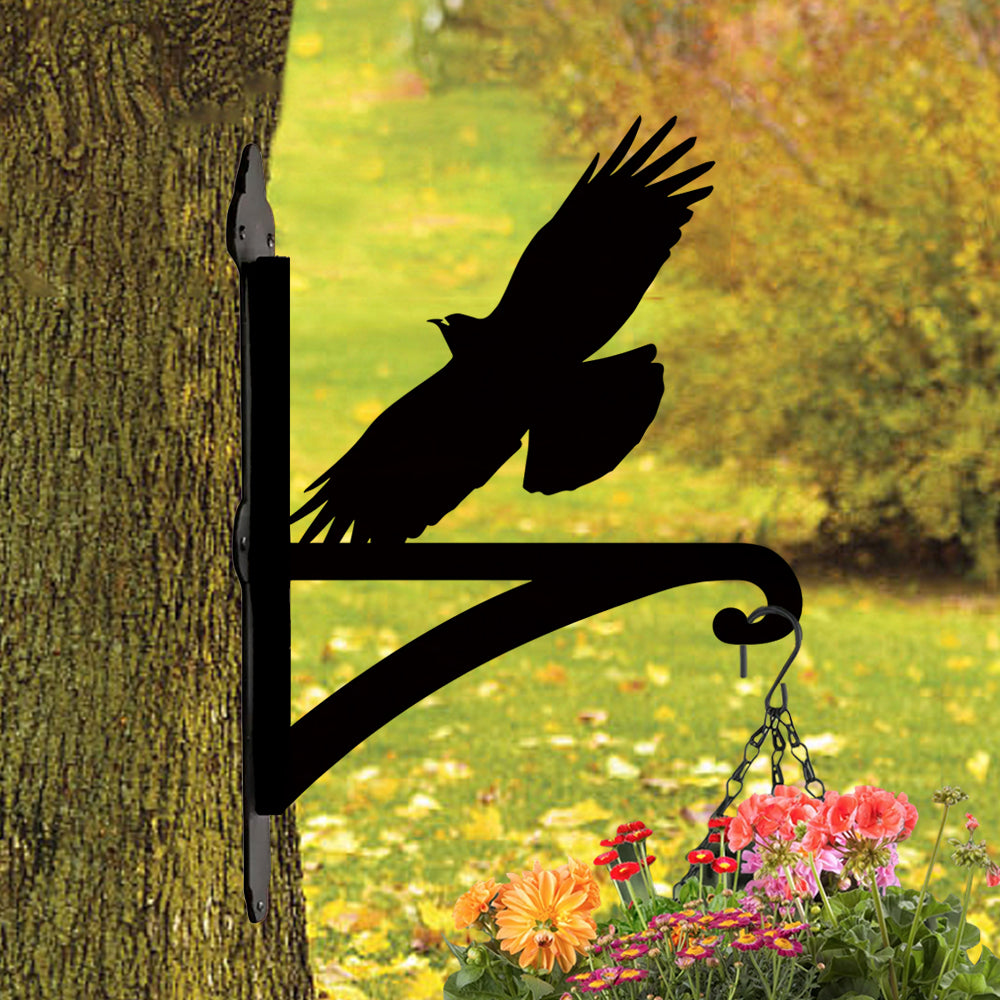 Cornish Chough Metal Hanging Bracket Plant Stand