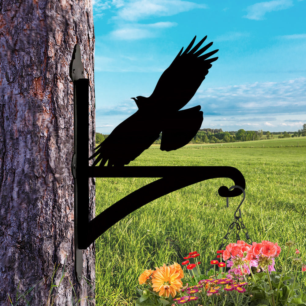 Cornish Chough Metal Hanging Bracket Plant Stand