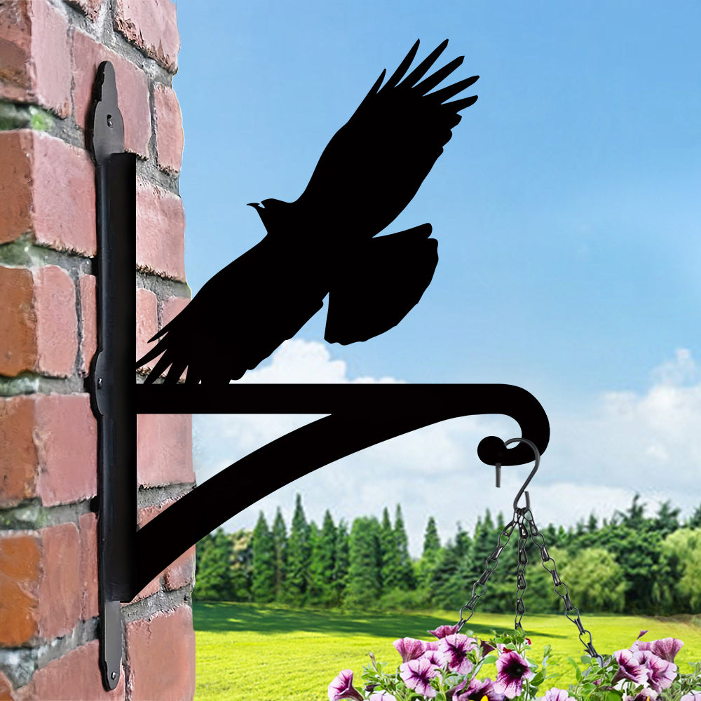 Cornish Chough Metal Hanging Bracket Plant Stand