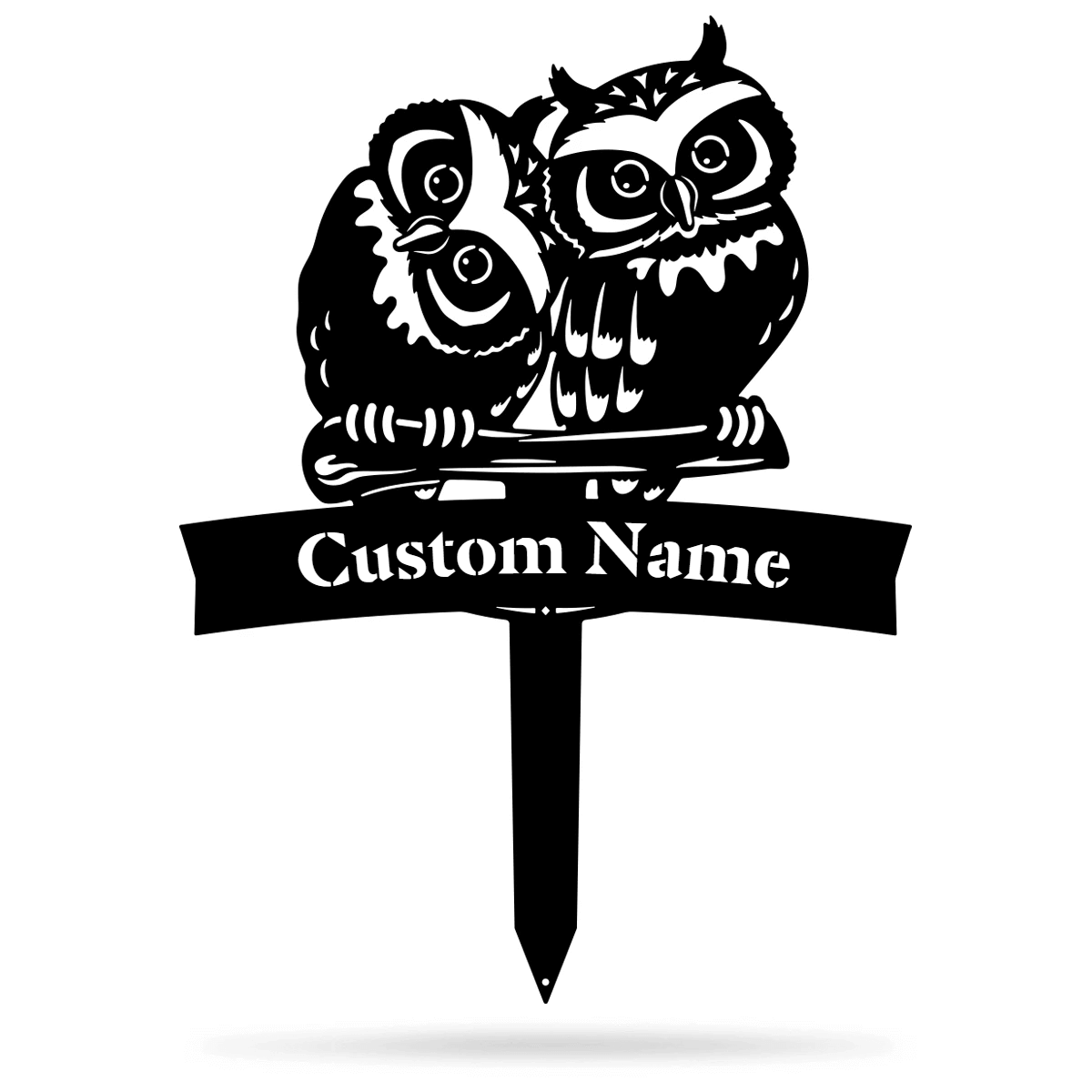 Owl Monogram Yard Sign