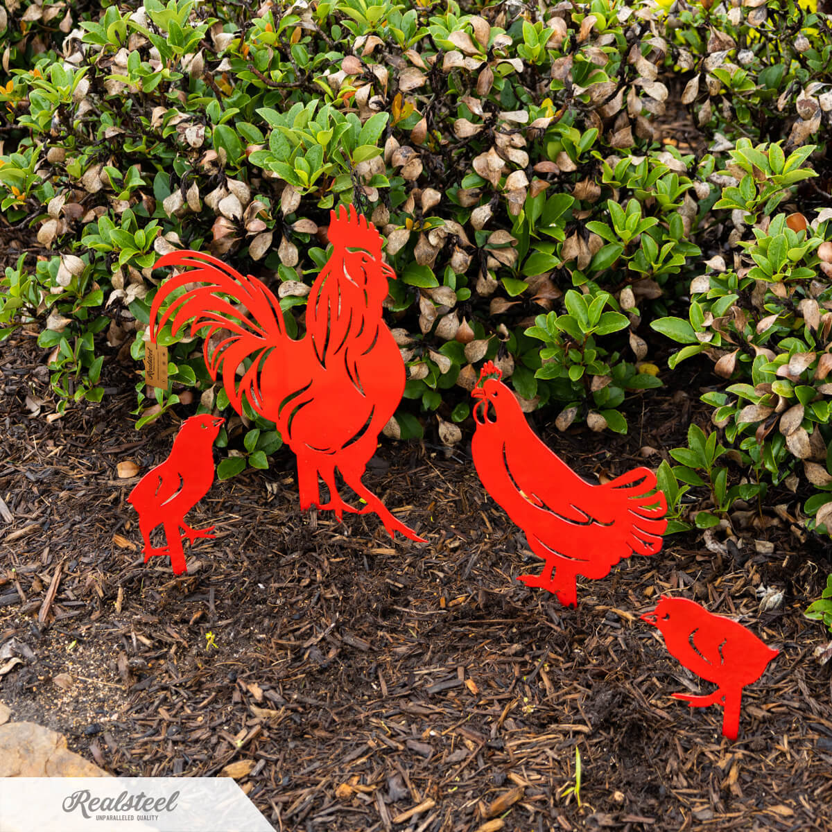 Garden Art - Chickens 4 Pack