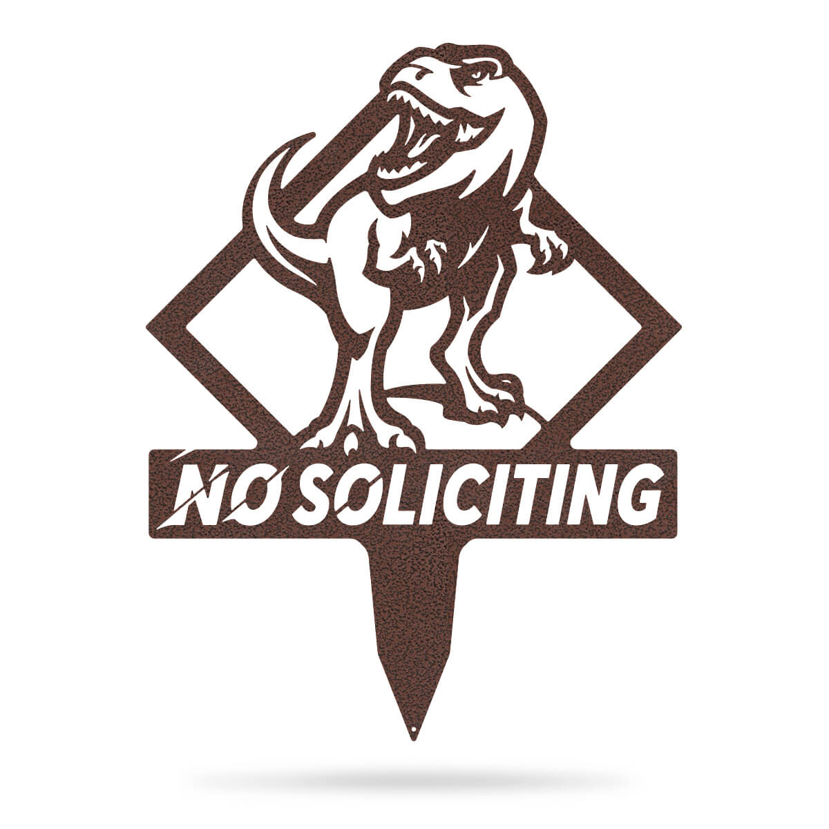 Garden Art - No Soliciting T-Rex