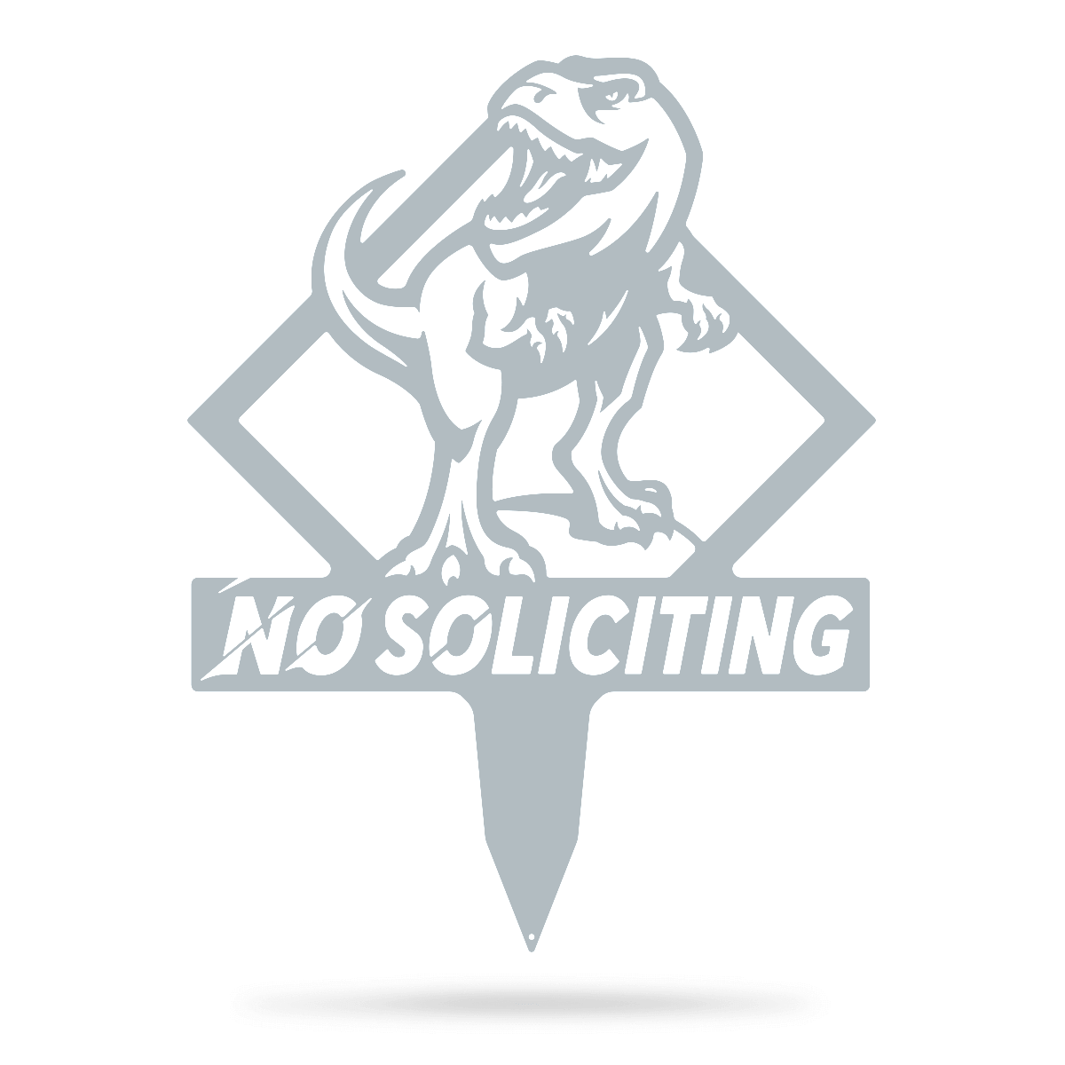 Garden Art - No Soliciting T-Rex
