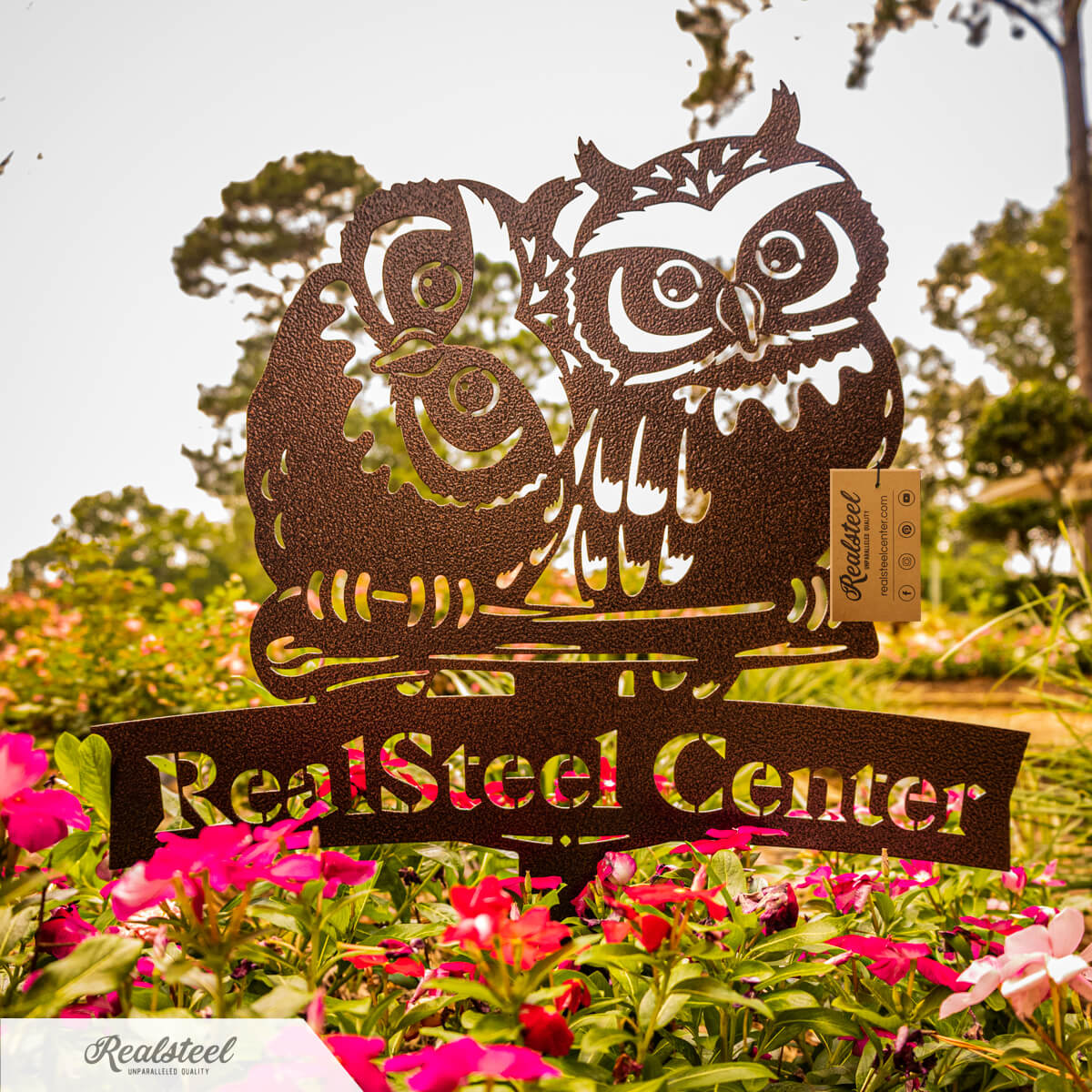 Owl Monogram Yard Sign
