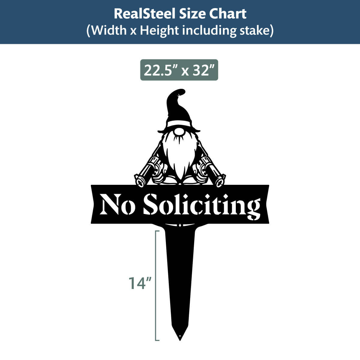 Garden Art - No Soliciting Gnome