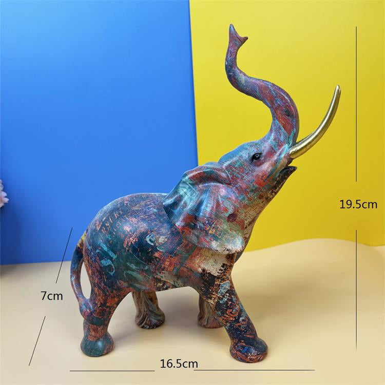 Creative Graffiti Elephant Figurine