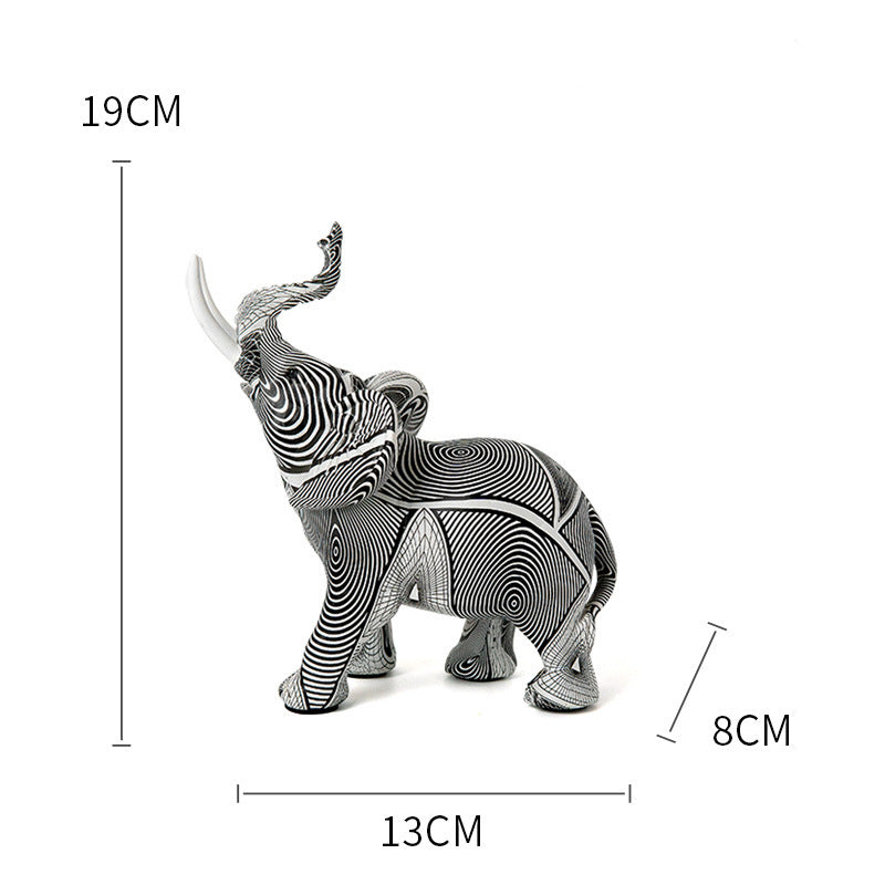 Creative Graffiti Elephant Figurine