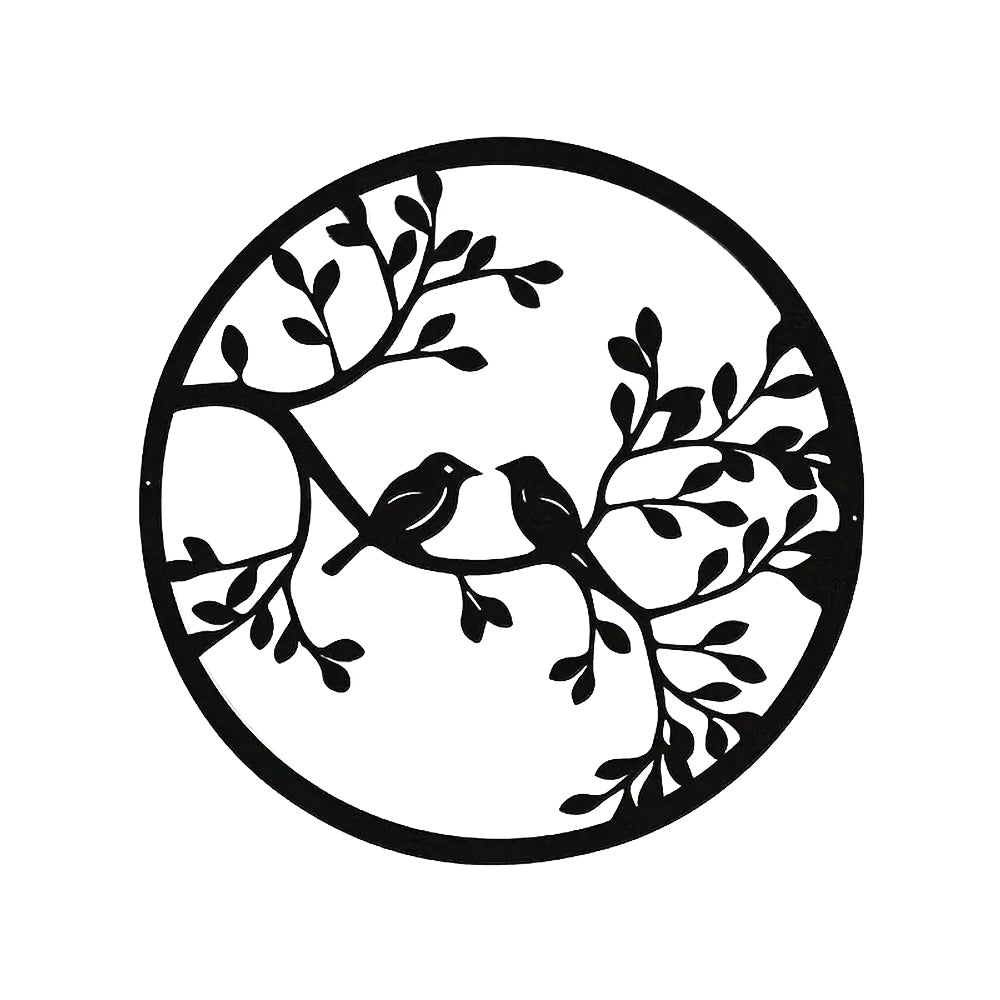 Metal Bird Art Wall Decoration Round Metal Bird Wall Sculpture