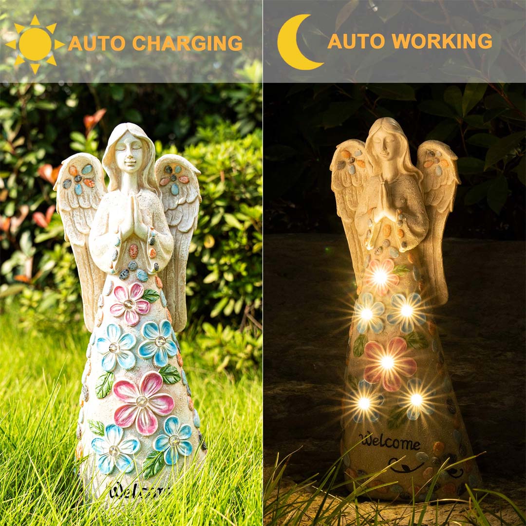 Solar Garden Angel Figurine