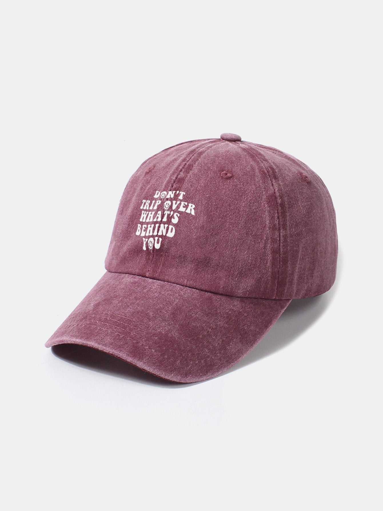 Baseballkappe aus gewaschener Baumwolle im Retro-Stil mit personalisiertem Slogan
