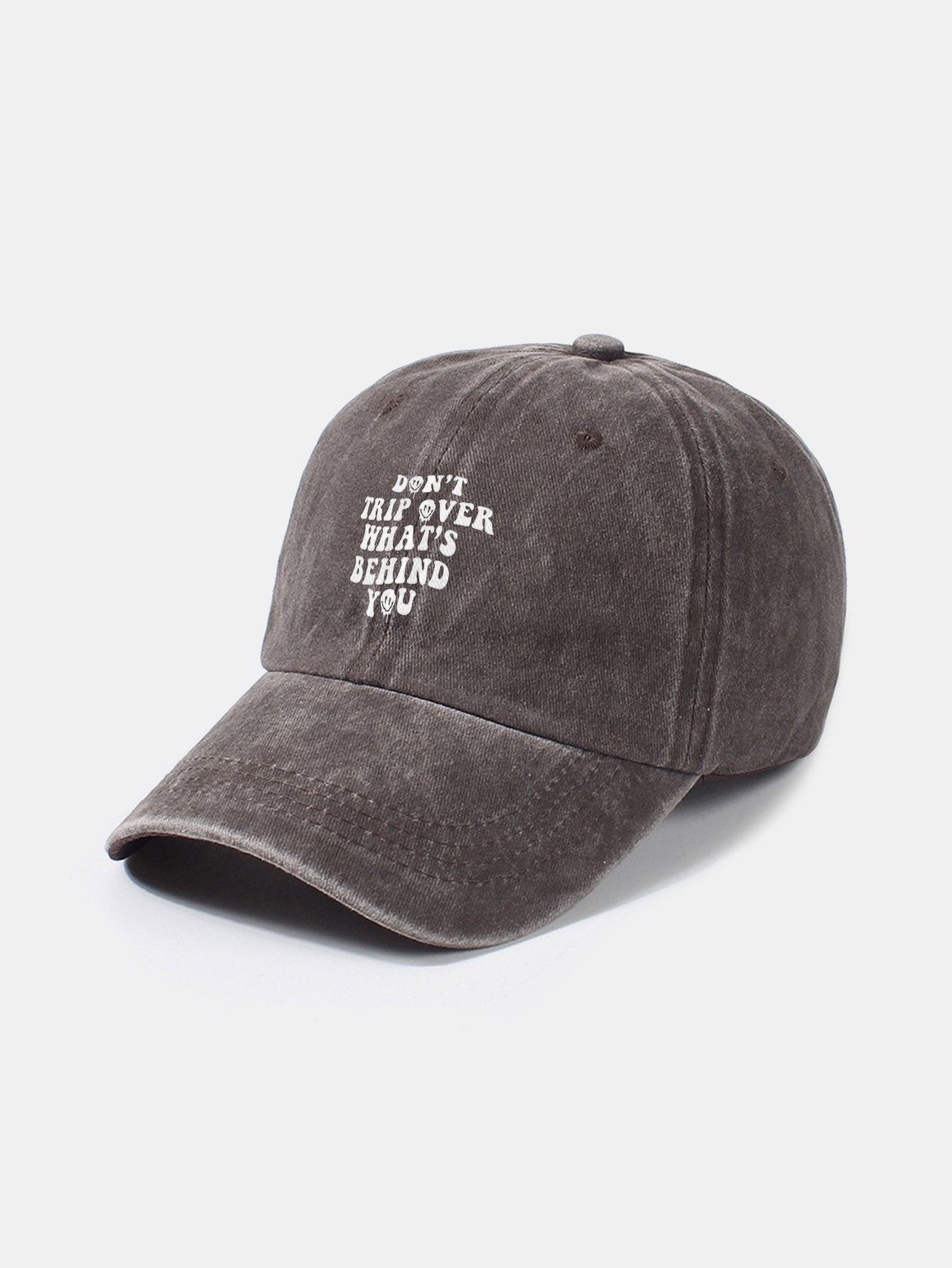 Baseballkappe aus gewaschener Baumwolle im Retro-Stil mit personalisiertem Slogan