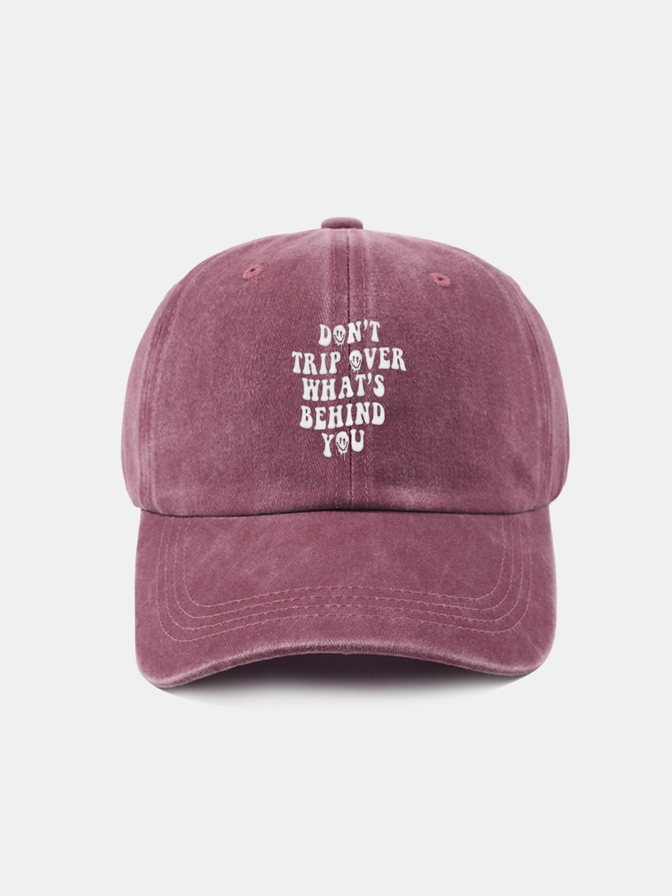 Baseballkappe aus gewaschener Baumwolle im Retro-Stil mit personalisiertem Slogan