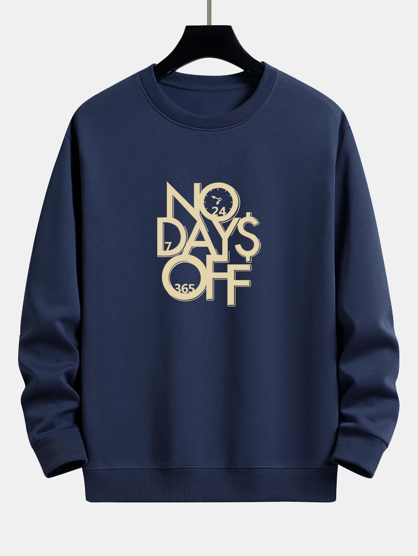 Relaxed Fit Sweatshirt mit „No Days Off“-Print