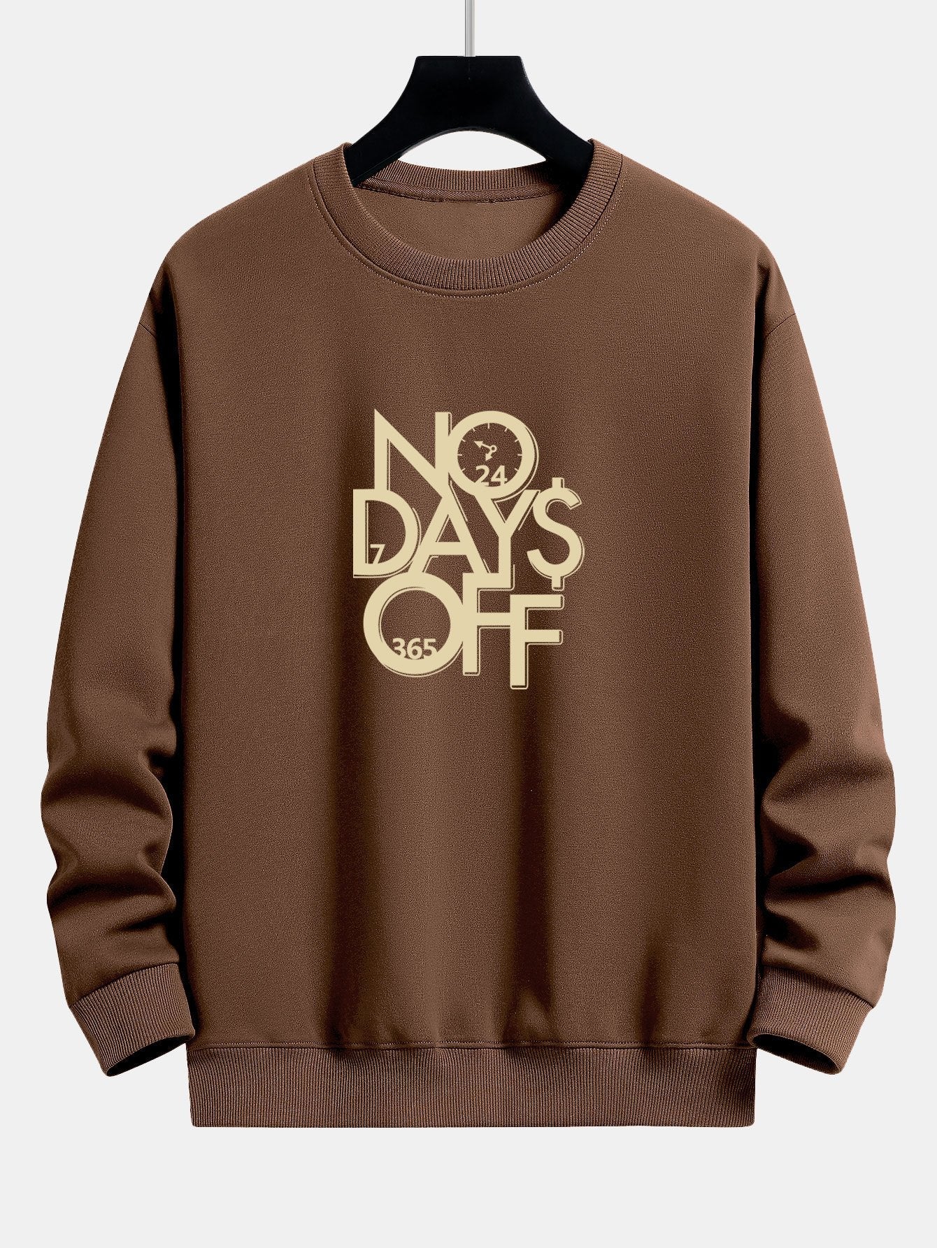 Relaxed Fit Sweatshirt mit „No Days Off“-Print
