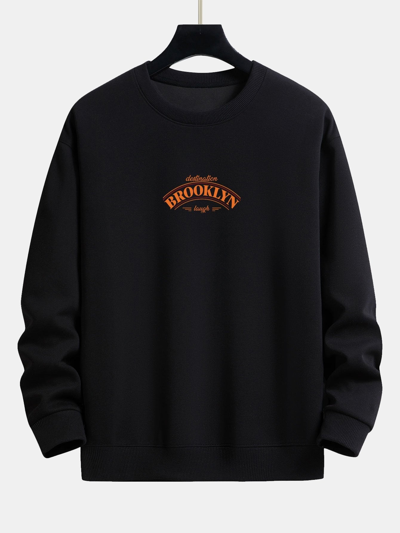 Relaxed Fit Sweatshirt mit Brooklyn-Slogan-Print