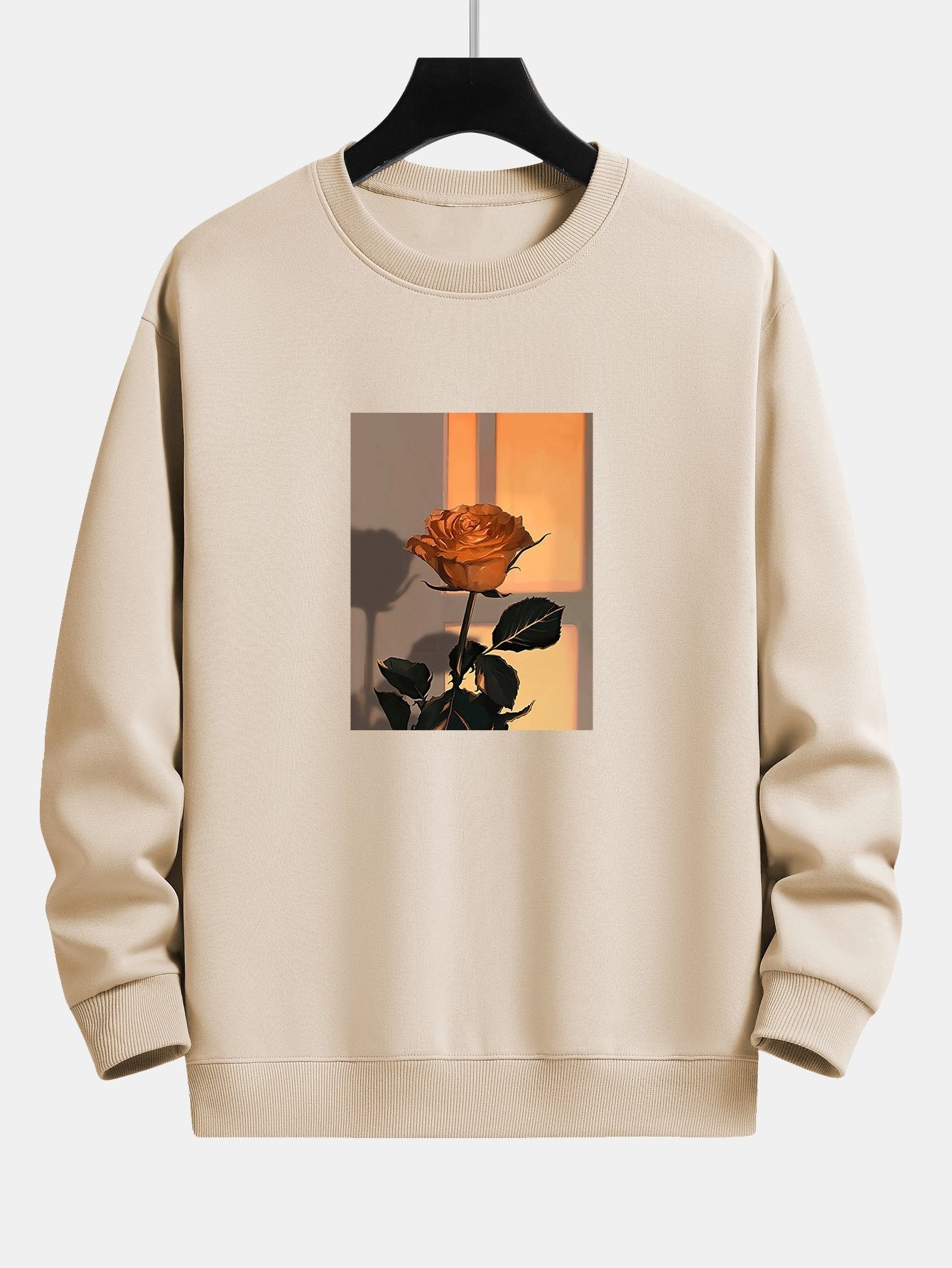 Relaxed Fit Sweatshirt mit Sunset Rose-Print
