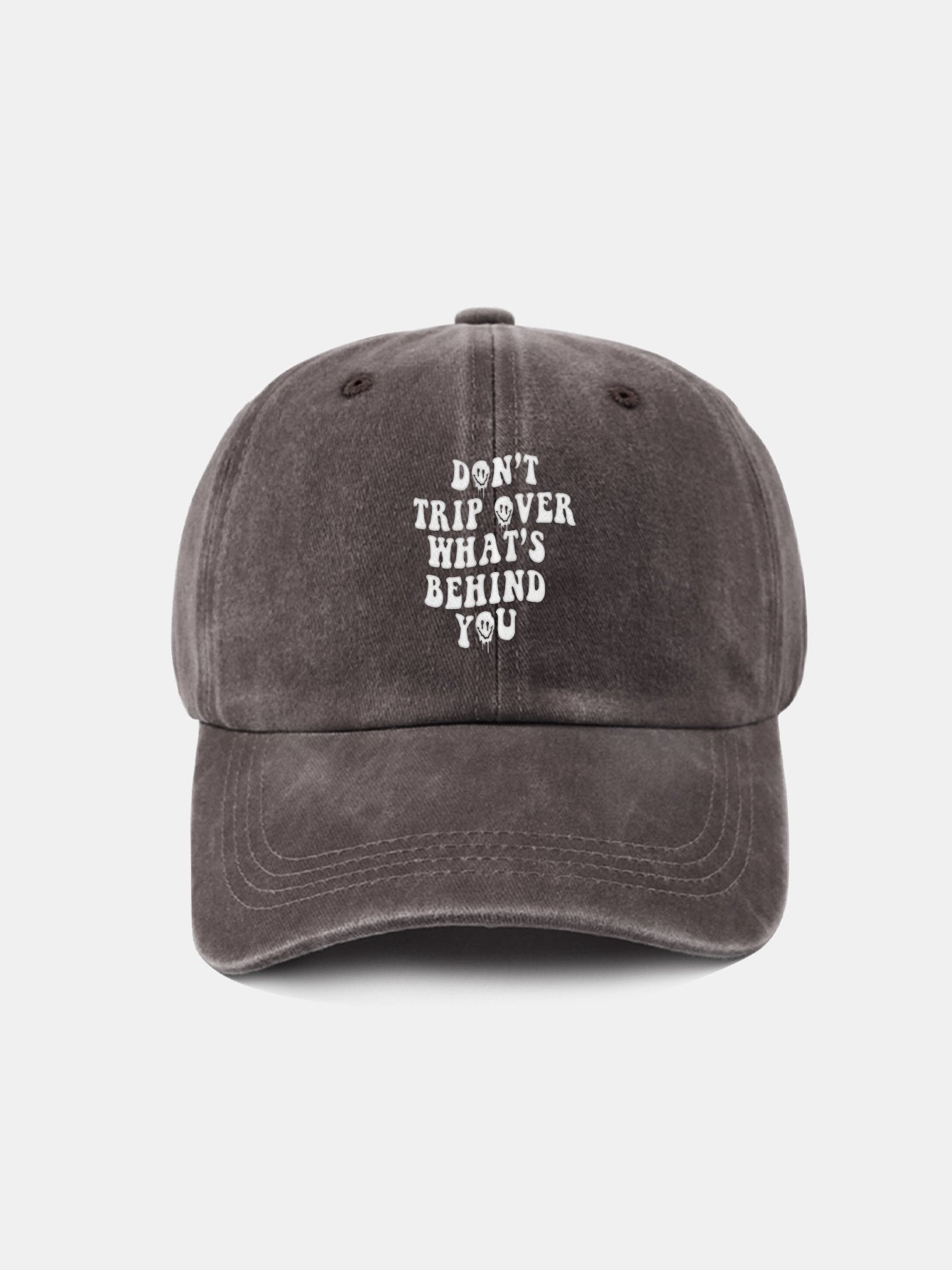 Baseballkappe aus gewaschener Baumwolle im Retro-Stil mit personalisiertem Slogan